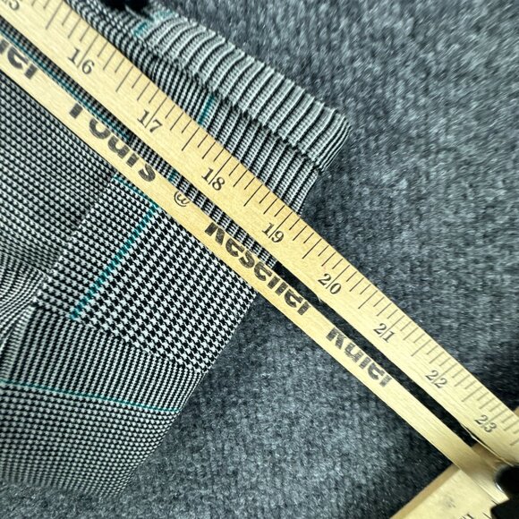 Madison Blazer Womens 2X Black White Glen Plaid Career Academia Open Jacket - Picture 16 of 16